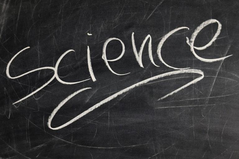 Science written on chalkboard
