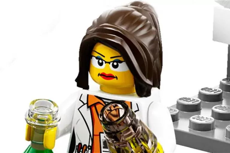 Lego minifigure scientist