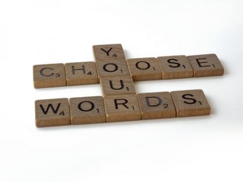 scrabble tiles spelling Choose your words