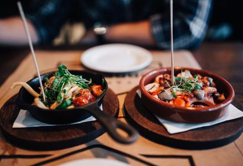 Spanish tapas on a table