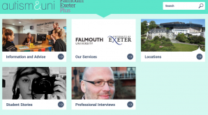 Screenshot of the Autism & Uni toolkit for Falmouth and Exeter (Cornwall) students