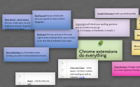 Screenshot of Noteboard Sticky Notes extension showing virtual stickies