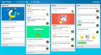 Screenshot of a Trello board with cards in lists